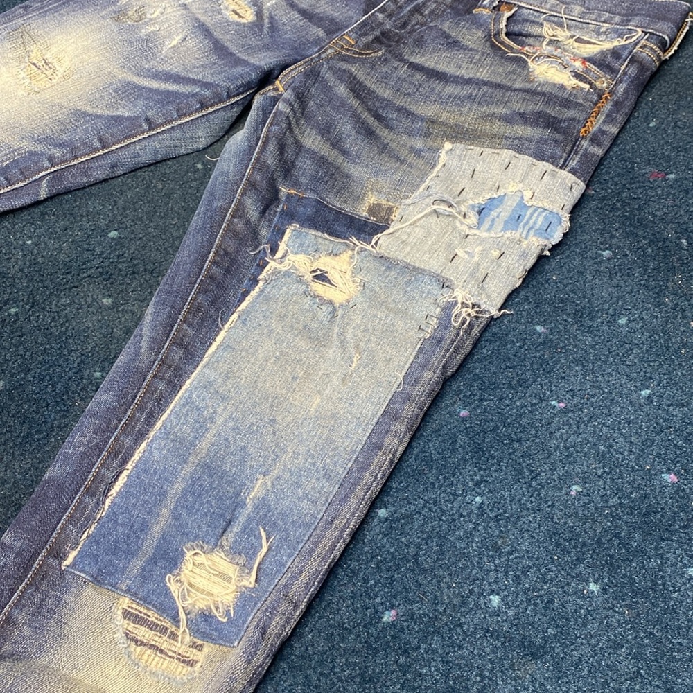 Ralph Lauren Tompkins Patchwork Skinny Jeans - Picture 4 of 12